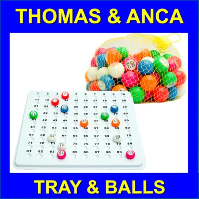 Bingo Balls and Check Tray  1-90 Bingo Balls 22mm Party Bingo Bingo Caller - Image 1 of 4