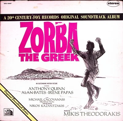 ZORBA THE GREEK 20th CENTURY FOX SOUNDTRACK ANTHONY QUINN  VINYL LP 215-5 - Image 1 of 4