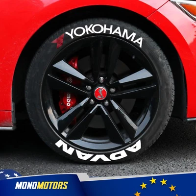 SCRITTA PNEUMATICI ADESIVI PERMANENTI PNEUMATICI YOKOHAMA ADVAN BIANCO ADESIVI PNEUMATICI - Immagine 1 di 4