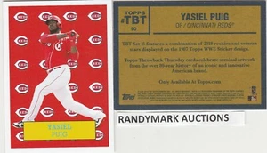 Yasiel Puig Cincinnati Reds Topps 2019 Throwback 1987 WWE TBT 90 SP 573 - Bild 1 von 2