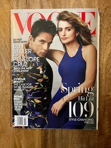VOGUE Magazine FEBRUARY 2016 Cover BEN STILLER & PENELOPE CRUZ Complete VRY GOOD - Picture 1 of 2