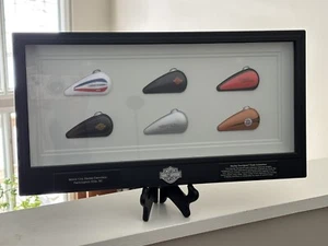 Harley-Davidson 6 Mini-Gas Tank Set Shadow Box/Wall Display Farmington Hills, MI - Picture 1 of 8