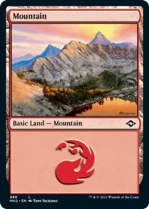 [4x] Mountain (488) - Foil Near Mint, English Modern Horizons 2 MTG Magic - Picture 1 of 1