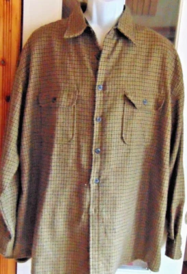 St. Johns Bay Mens Tan Plaid Acrylic Wool Casual Shirt Button Up Lined Jacket XL - Image 1 of 4