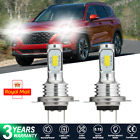 For HYUNDAI Santa Fe 2007-2019 2X LED Headlight Kit H7 White High Beam Bulbs Kit