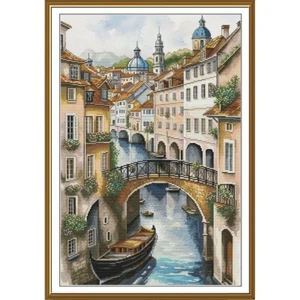 Counted Cross Stitch Kit Venice DIY Nova Sloboda - Picture 1 of 4