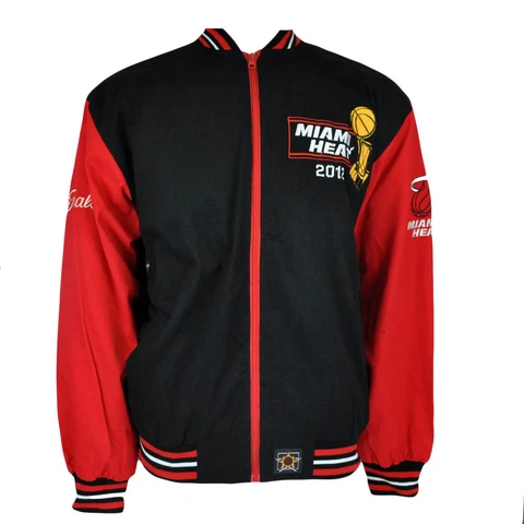 NBA Miami Heat Champions 2012 JH Design Two Tone Lightweight Men Adult Jacket Cover