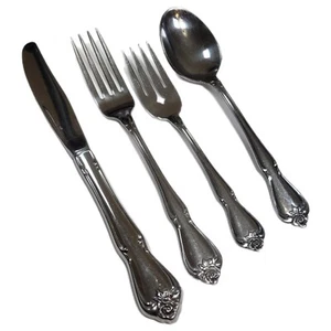 Oneida ARBOR TRUE ROSE 1881 Rogers Oneida Stainless Knife Fork Salad Soup Spoon - Picture 1 of 2