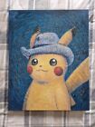 Pokémon × Van Gogh: Pikachu -Grey Felt Hat Canvas Wall Art⚡️