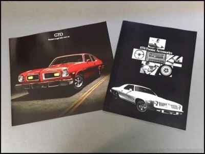 1974 Pontiac GTO Vintage Original Car Sales Brochure Folder and Accessores SET - Image 1 of 4