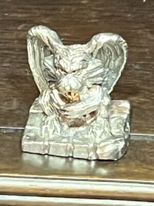 1997 Michael Ricker Miniature Pewter Gargoyle Figure 1 3/8” Tall By 1 1/8” Wide - Picture 1 of 4
