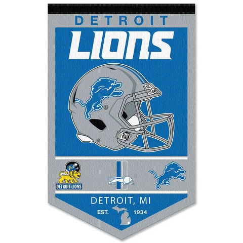 Detroit Lions History Heritage Logo Banner Flag Cover