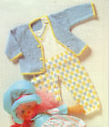 Knitting Pattern Copy 0963.   Baby Cardigan & Dungerees.  8-10 Months