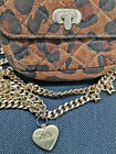 Mini-Tasche Leoparden-Print ADOLF lange goldene Gliederkette Crossbody Leder 