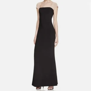 Maria Bianca Nero Gown Formal dress Size 4 Cap Sleeve Black/Nude $348 - Picture 1 of 10