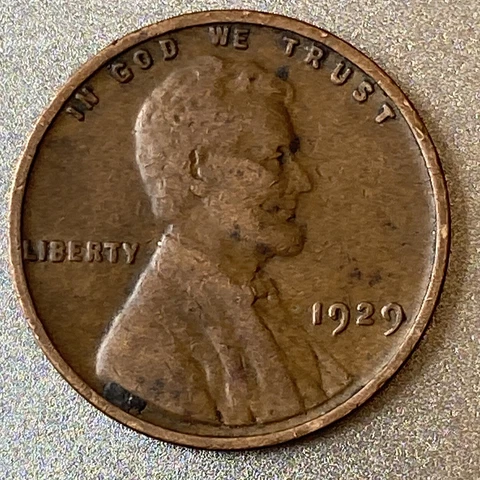 Fine 1929 Lincoln Wheat Cent Philadelphia Mint Penny USA 1c ACTUAL PHOTOS B8 Cover