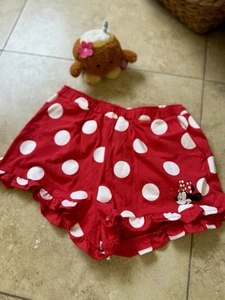 Disney girls - From Magic Kingdom Shorts Size Large- Polka Dot Ruffle - Picture 1 of 5
