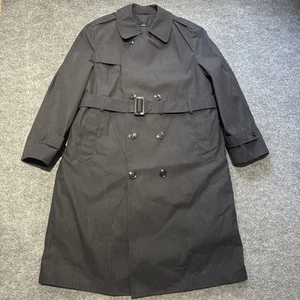 DSCP Garrison Collection Men Trench Coat 40S Black Military All Weather Liner - Picture 1 of 16