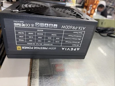Apevia Prestige Series ATX-PR600W 600W 80 PLUS Gold ATX12V Power Supply - Image 1 of 4