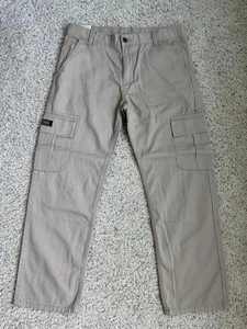 Boys 14 Husky Wrangler Pants With Adjustable Waist, Tan Khaki Beige, New - Picture 1 of 7
