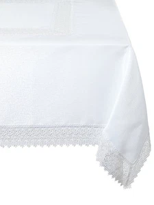 Lace Tablecloth White 70"x105" Rectangle Oblong Dining Decor - Picture 1 of 2