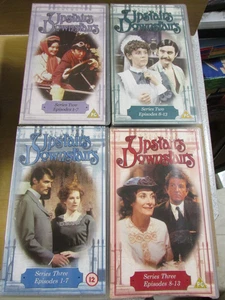 **LOOK** Brilliant UPSTAIRS DOWNSTAIRS Series 2 and 3 on 8 x VHS Cassettes - Picture 1 of 3