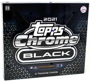 2021 TOPPS CHROME BLACK BASEBALL HOBBY BOX BLOWOUT CARDS - Picture 1 of 2