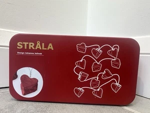 IKEA Strala Red Heart Shaped Lights In A Tin Christmas Valentine New in Box - Picture 1 of 3