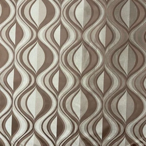 Modern Brown Abstract Damask Brocade Fabric Cushion Curtain Upholstery 60" - Picture 1 of 6