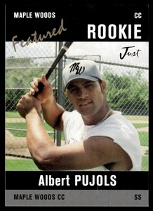 2004 JUST FEATURED PREVIEW ALBERT PUJOLS AP1 MAPLE WOODS  WOLVES