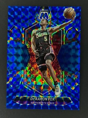2023-24 Panini Mosaic - #163 De"Aaron Fox Blue Mosaic /199 - Image 1 of 3