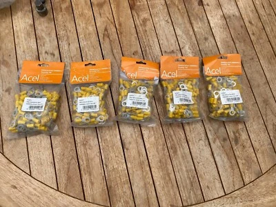 Insulated 8.5mm Crimp Terminal Yellow 6- 8.5mm Ring  x500 - Image 1 of 2