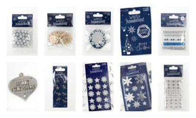 DOVECRAFT WINTER WONDERLAND EMBELLISHMENTS FOR CARDS AND CRAFTS