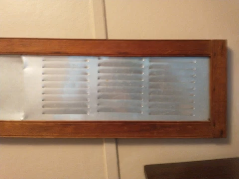 Antique Louver Metal Wood Expandable Sliding Window Vent expands from 19"-30" Cover