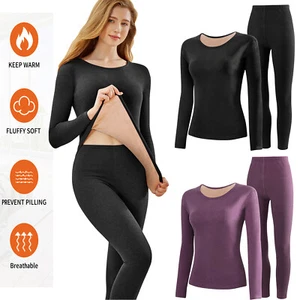 Winter Women's Long Underwear Pants Thermal Underwear Sets Bottom Clothes Sets - Picture 1 of 19