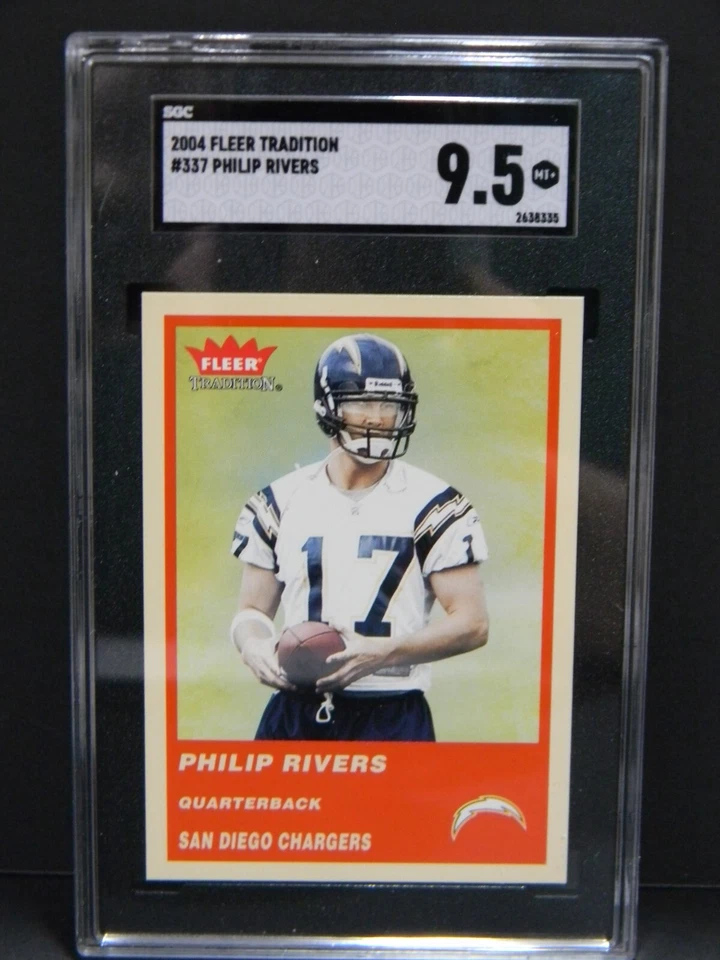 2004 Fleer Tradition Philip Rivers #337 Rookie future HOF SGC 9.5 Mint+ Chargers - Image 1 of 1