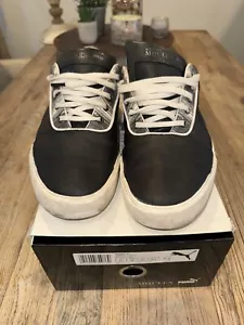 Alexander McQueen X Puma Black Leather Men’s Sneakers Size 10.5 - Picture 1 of 10