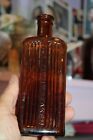Antique, 6 3/4'', Amber, Not To Be Taken, Poison Bottle, Item # A - 5023