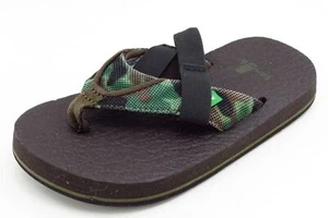 Sanuk Toddler Boys 8-9 Medium Camo Flip Flop Fabric - Picture 1 of 6