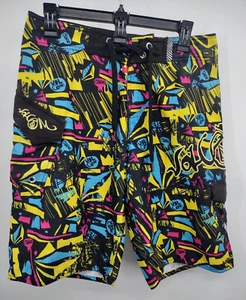VOLCOM Board Shorts Y2K Colorful Art Embroidered Swim Trunks Men's 29 - Picture 1 of 14
