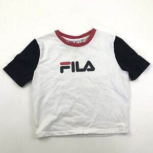 Fila Shirt Womens Size Size Small S White Black Tee Short Sleeve Adult Graphic