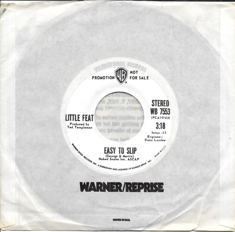 LITTLE FEAT  Easy To Slip  rare promo 45 from 1972 - Image 1 of 1