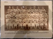 1939 M101-9 Sporting News Supplements St. Louis Cardinals