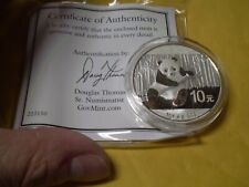 2014 China 1 Oz.  Panda Silver 10Y Coin BU in Capsule w/Certificate