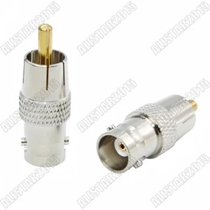 10x conector coaxial RF hembra a RCA macho recto conector latón - Imagen 1 de 7