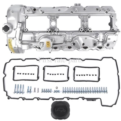 Cubierta de válvula de aluminio con junta + tapa para BMW 135i 335i 535i 640i 740i X3 X5 N55 NUEVO Foto 1 de 4