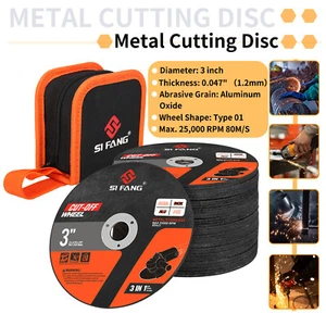 25Pcs 3 In Cut Off Wheel With Pouch Metal & Stainless Steel Cutting Disc F Metal - Picture 1 of 14