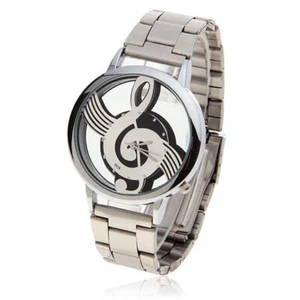 Uhren Note Musik Notation Metall Quarz Armbanduhr Mode - Bild 1 von 6