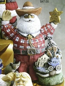Texas State Santa unbemalte Keramik Biskuit fertig bemalt  - Bild 1 von 2