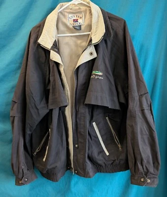 Cutter & Buck XL Brown Coeur d’Alene Windbreaker Jacket 100% Cotton Shell - Image 1 of 4